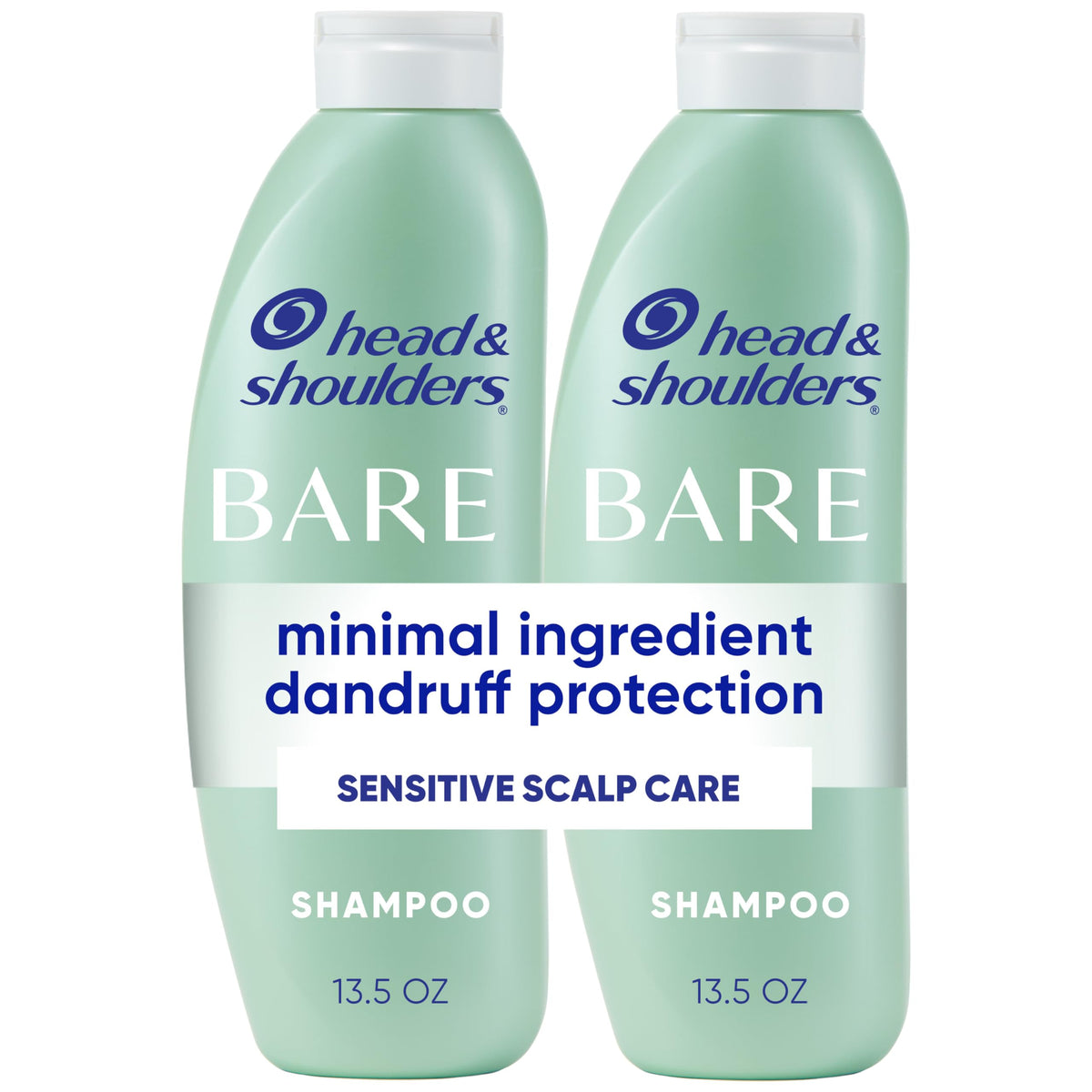 Head & Shoulders BARE Sensitive Scalp Care Shampoo twin pack front view