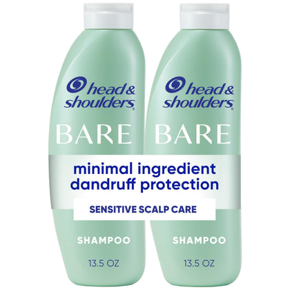 Head & Shoulders BARE Sensitive Scalp Care Shampoo twin pack front view