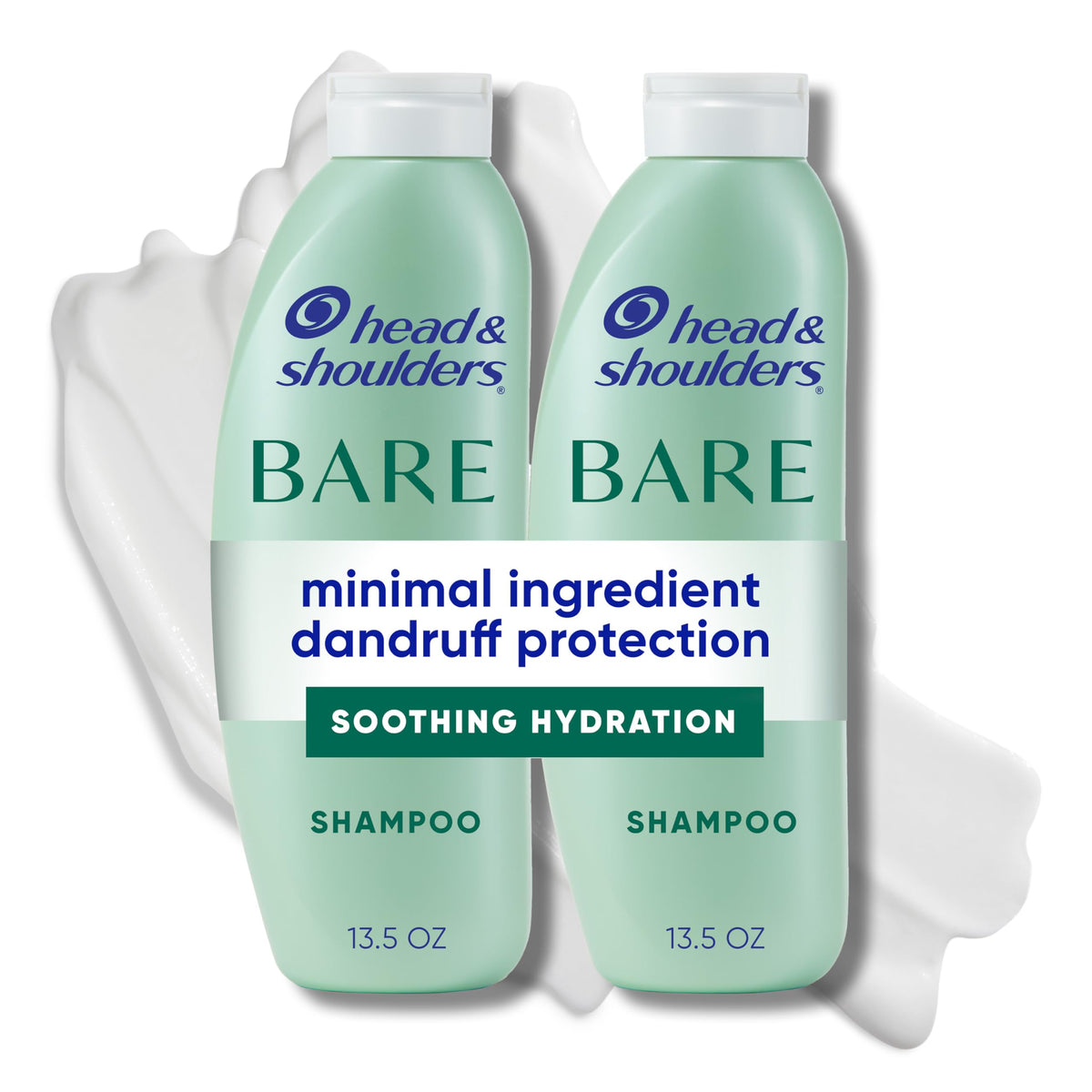 Head & Shoulders BARE Soothing Hydration Shampoo twin pack front view