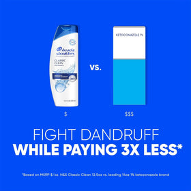 Head & Shoulders Classic Clean Shampoo side view
