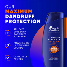 Head & Shoulders Clinical Dandruff Defense Shampoo close-up of bottle