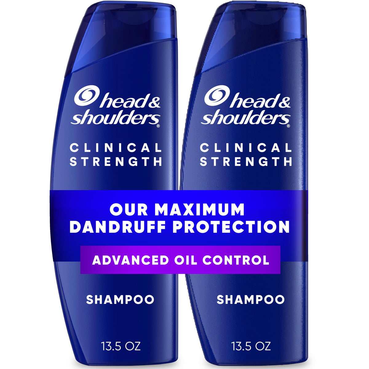 Head & Shoulders Clinical Strength Advanced Oil Control Shampoo twin pack front view