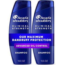 Head & Shoulders Clinical Strength Advanced Oil Control Shampoo twin pack front view