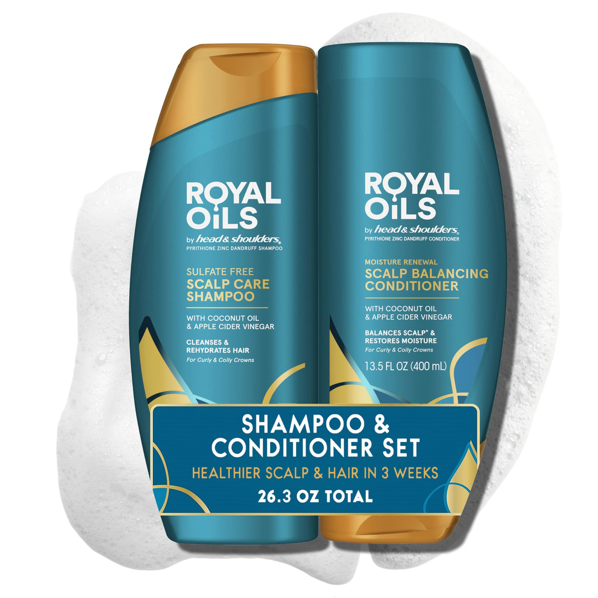 Head & Shoulders Royal Oils Shampoo and Conditioner Set front view