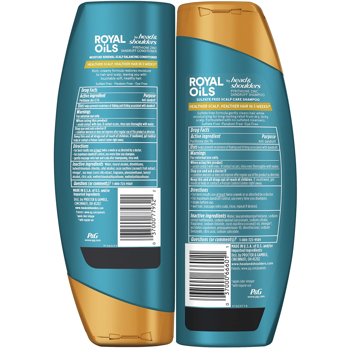 Head & Shoulders Royal Oils Shampoo and Conditioner Set packaging