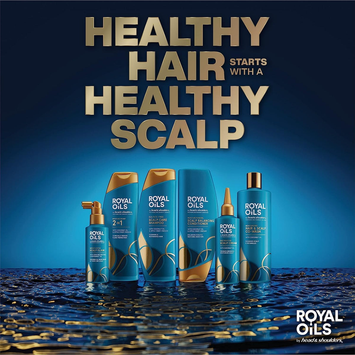 Head & Shoulders Royal Oils Shampoo and Conditioner Set side view