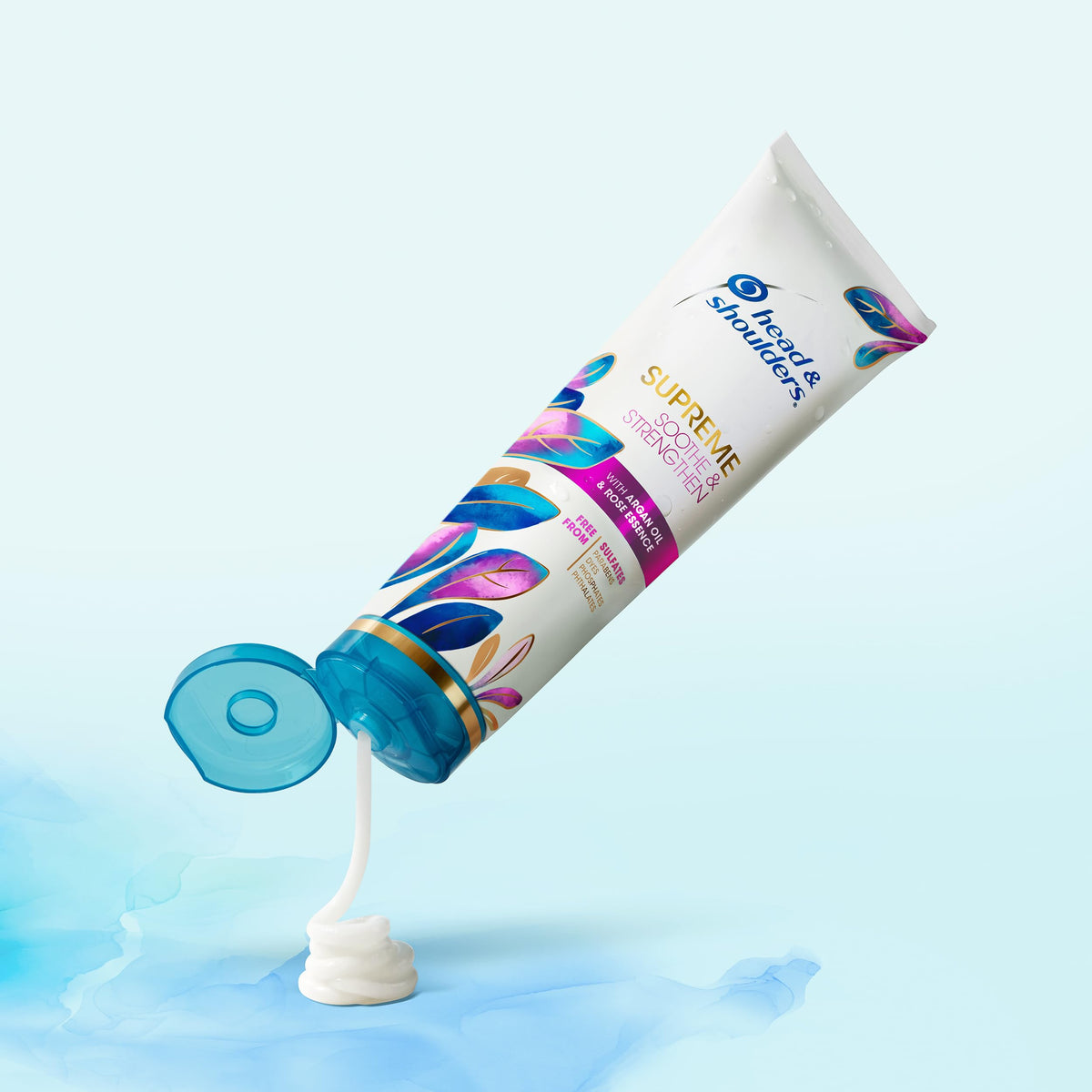 Head & Shoulders Shampoo and Conditioner Set with fresh flowers