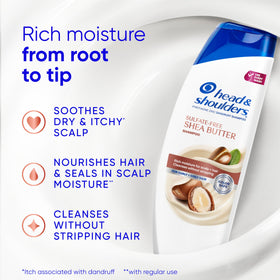 Head & Shoulders Shea Butter Shampoo back label with ingredients