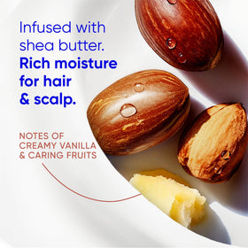Head & Shoulders Shea Butter Shampoo with curly hair model