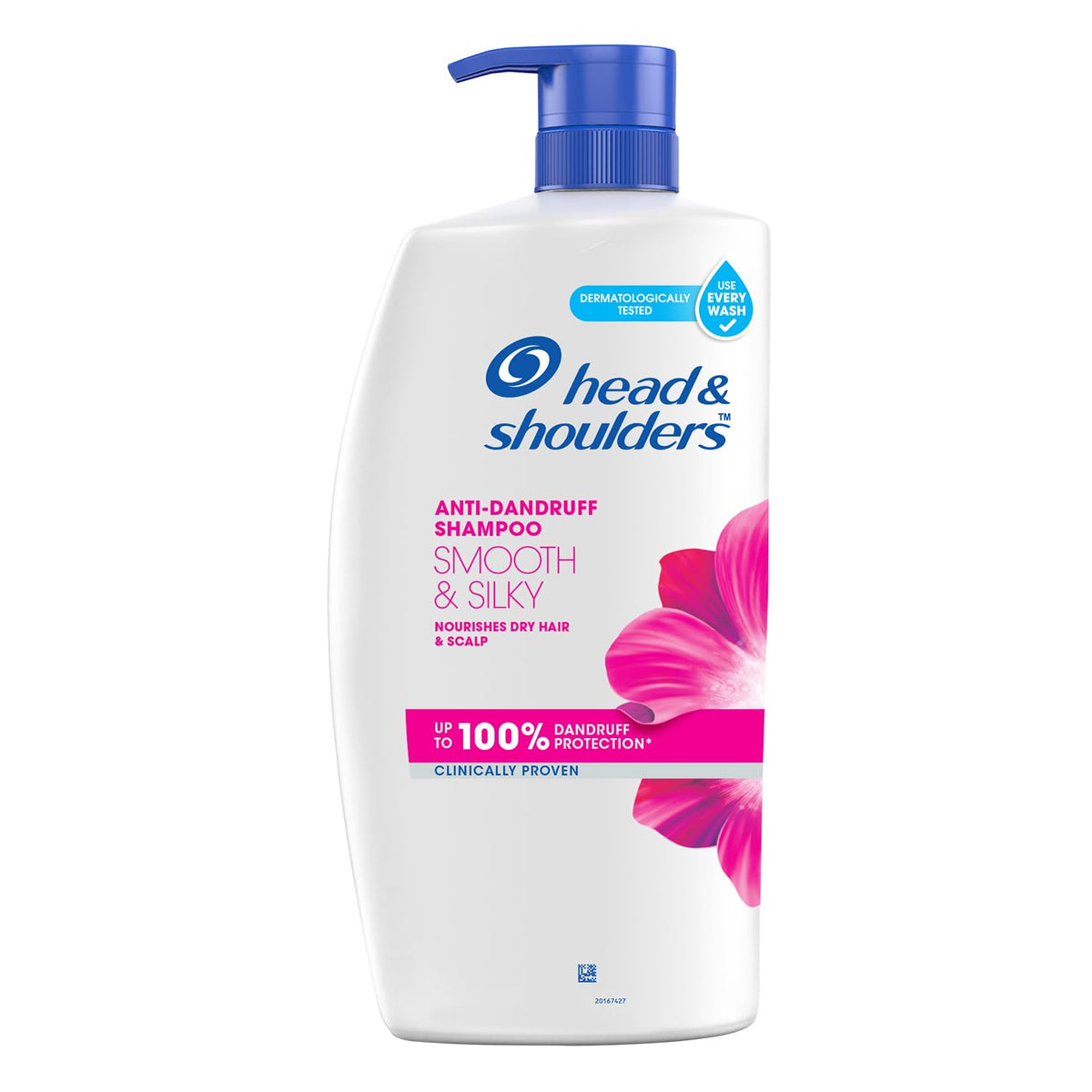Head & Shoulders Smooth and Silky Shampoo 1L yellow bottle front view