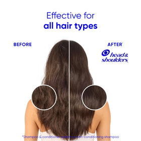 Head & Shoulders Smooth & Silky 2-in-1 Shampoo and Conditioner close-up of pump