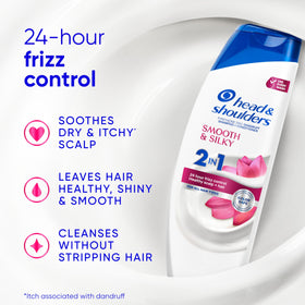 Head & Shoulders Smooth & Silky 2-in-1 Shampoo and Conditioner side view
