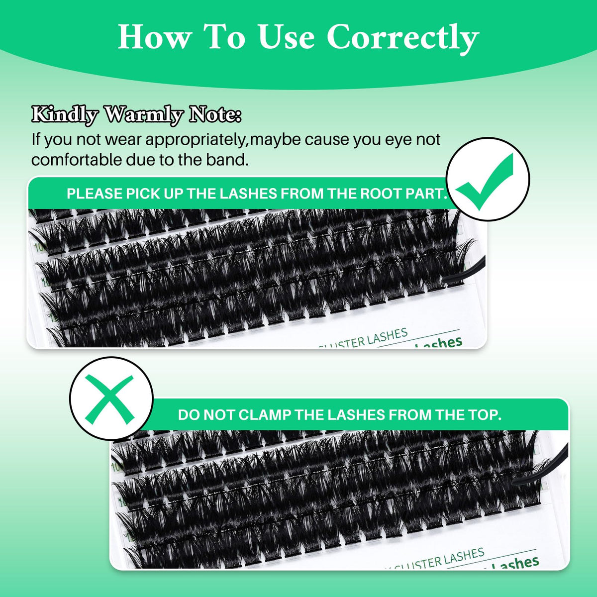 Headband and wristbands included in LASHSUN kit