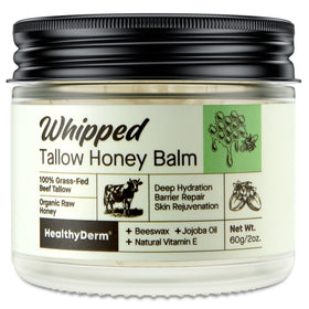 HealthyDerm Beef Tallow Honey Balm 2oz front view