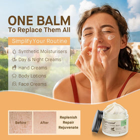 HealthyDerm Beef Tallow Honey Balm 4oz back view