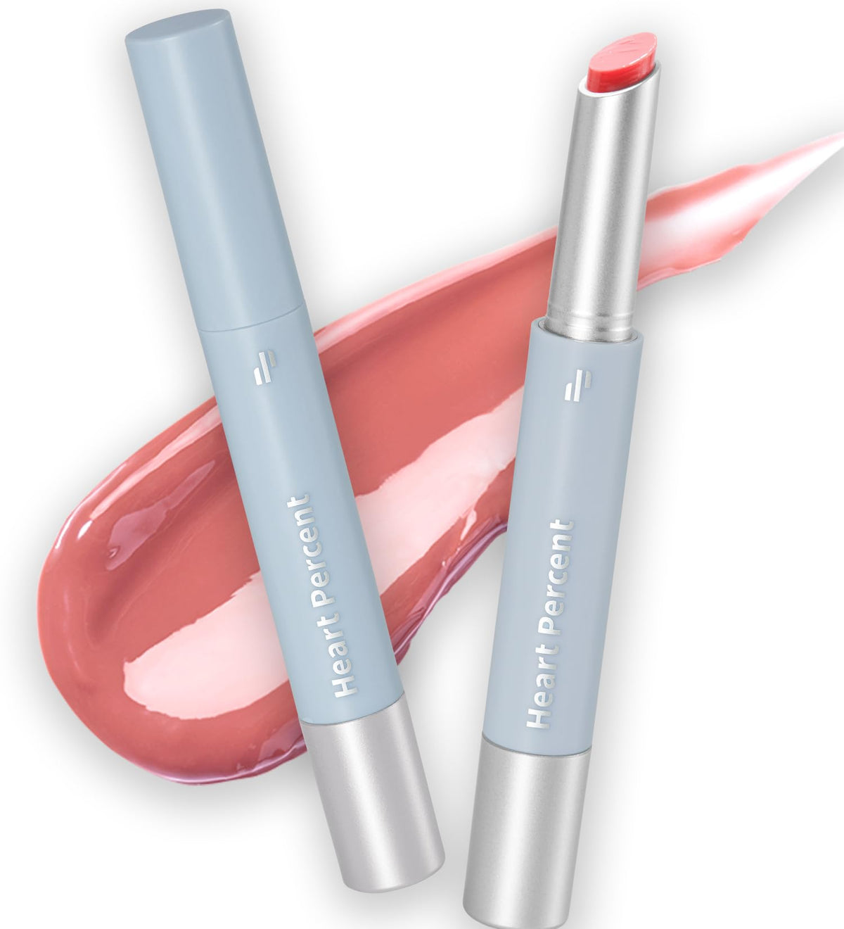 Heart Percent Dote On Mood Dewy Melting Lipstick Lively Pink front view