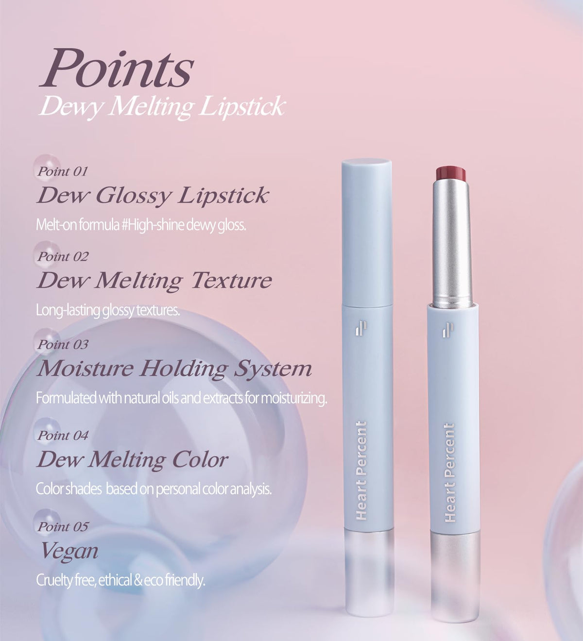 Heart Percent Dote On Mood Lipstick packaging side view