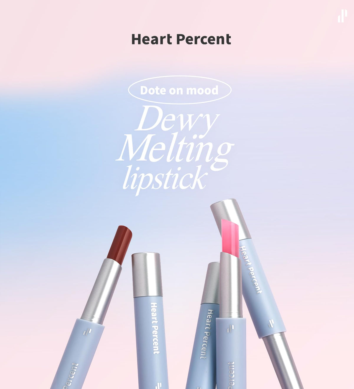 Heart Percent Lively Pink lipstick swatch on skin
