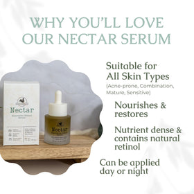 Hearth and Homestead Nectar Natural Retinol Serum application on skin