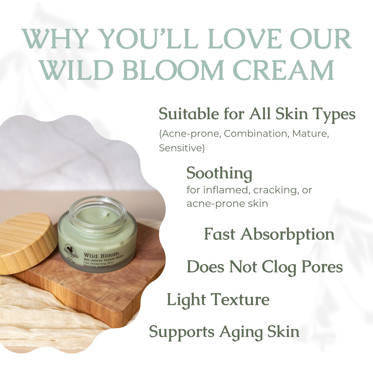 Hearth and Homestead Wild Bloom Tallow Face Balm packaging