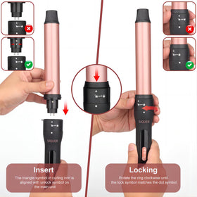 Heat protective glove included with SIQUER curling wand
