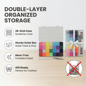 Heavy-duty outer storage case for rhinestone kit