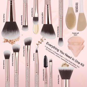 HEDIVIA dual-ended mask applicator and powder puffs