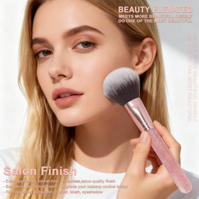 HEDIVIA synthetic makeup brush bristles close-up