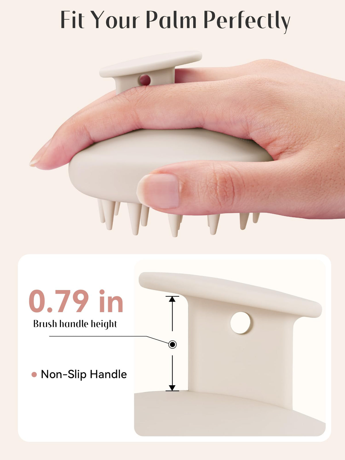 HEETA Silicone Scalp Massager close-up of ergonomic design