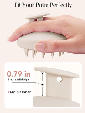 HEETA Silicone Scalp Massager close-up of ergonomic design