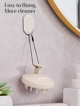 HEETA Silicone Scalp Massager demonstrating deep cleansing