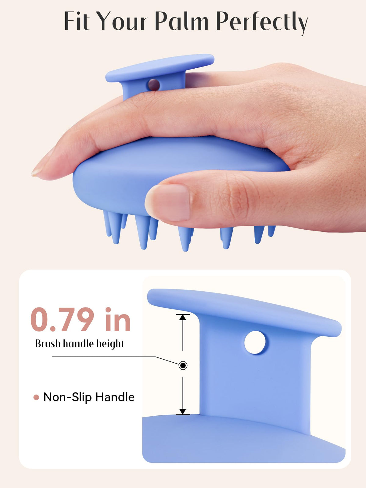 HEETA Silicone Scalp Massager ergonomic design for comfortable grip