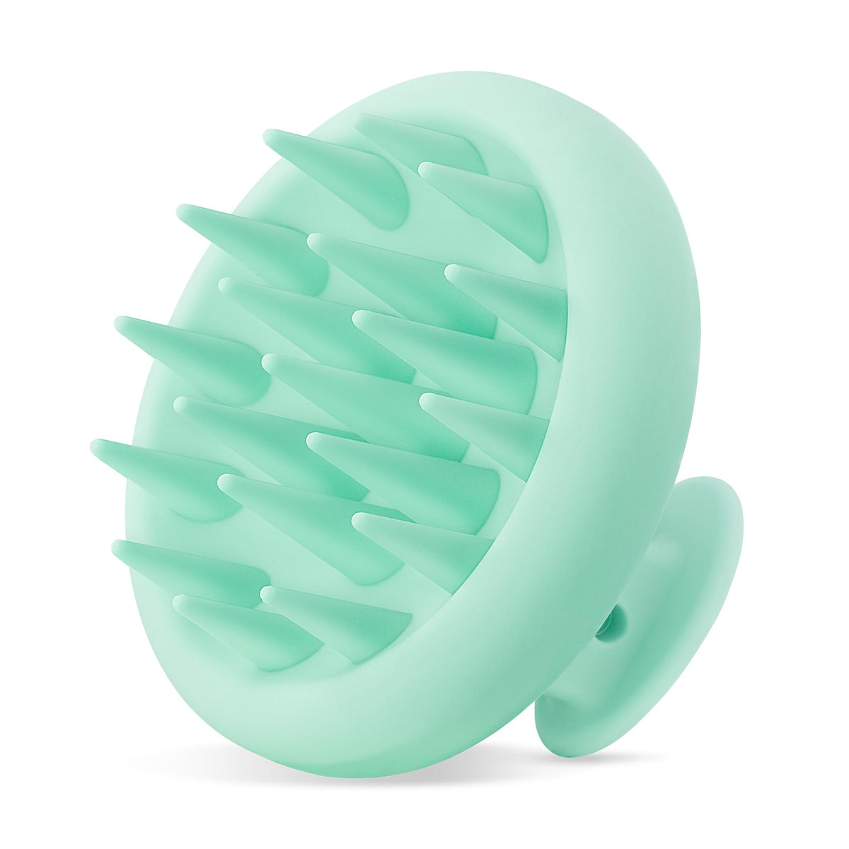 HEETA Silicone Scalp Massager front view with flexible bristles
