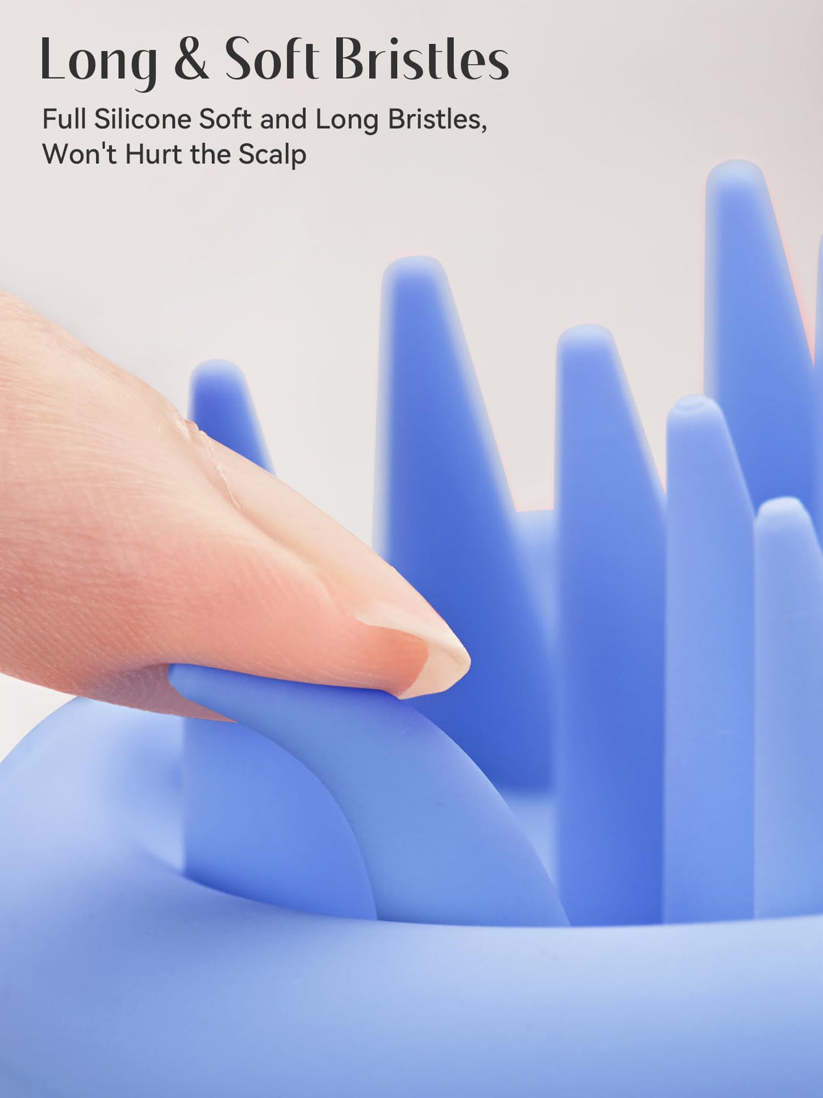 HEETA Silicone Scalp Massager in use during a hair wash