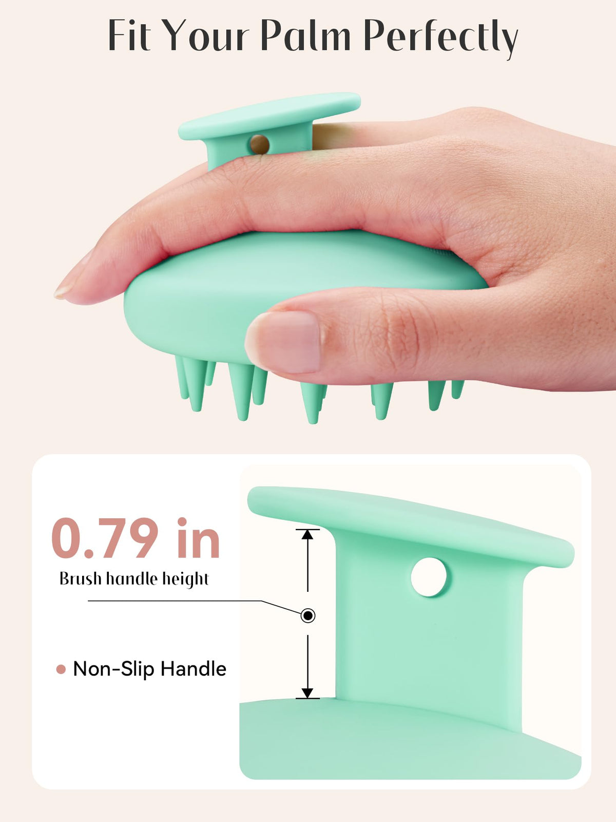 HEETA Silicone Scalp Massager in use during a hair wash