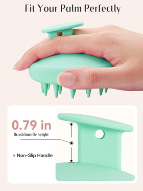 HEETA Silicone Scalp Massager in use during a hair wash