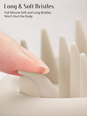 HEETA Silicone Scalp Massager in use during a shower