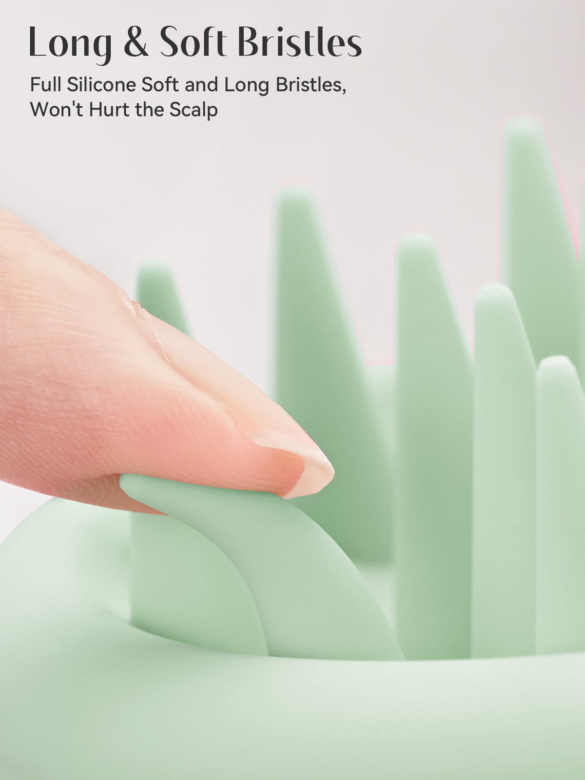 HEETA Silicone Scalp Massager in use during a shower