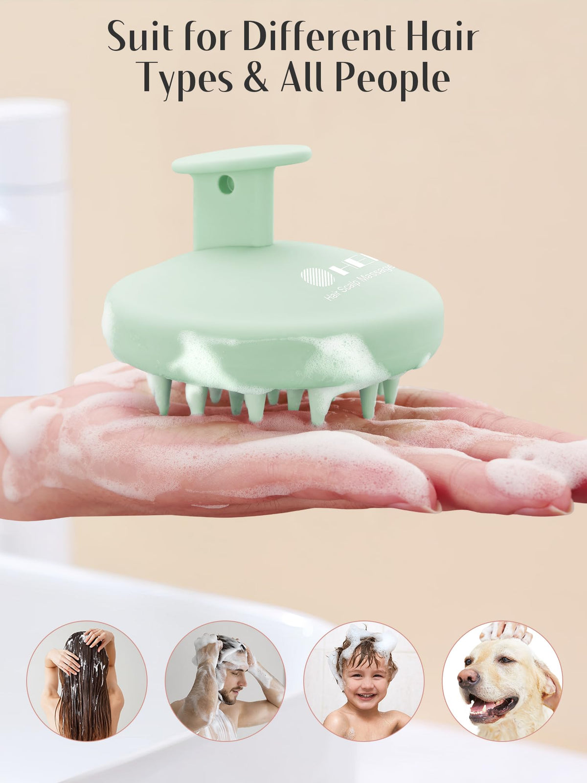HEETA Silicone Scalp Massager packaging