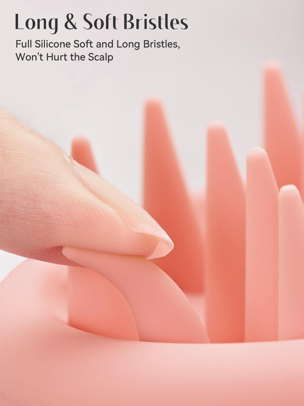 HEETA Silicone Scalp Massager Shampoo Brush side view