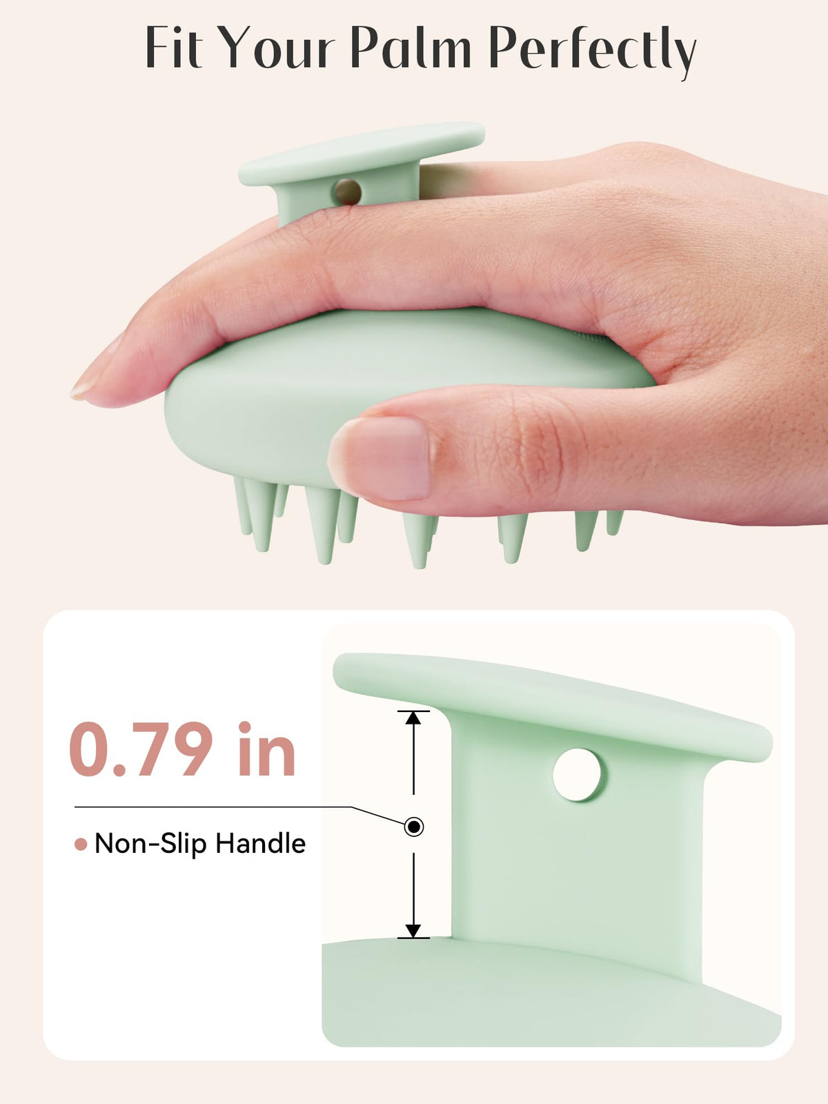 HEETA Silicone Scalp Massager showcasing ergonomic design