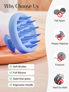 HEETA Silicone Scalp Massager showcasing vibrant colour options