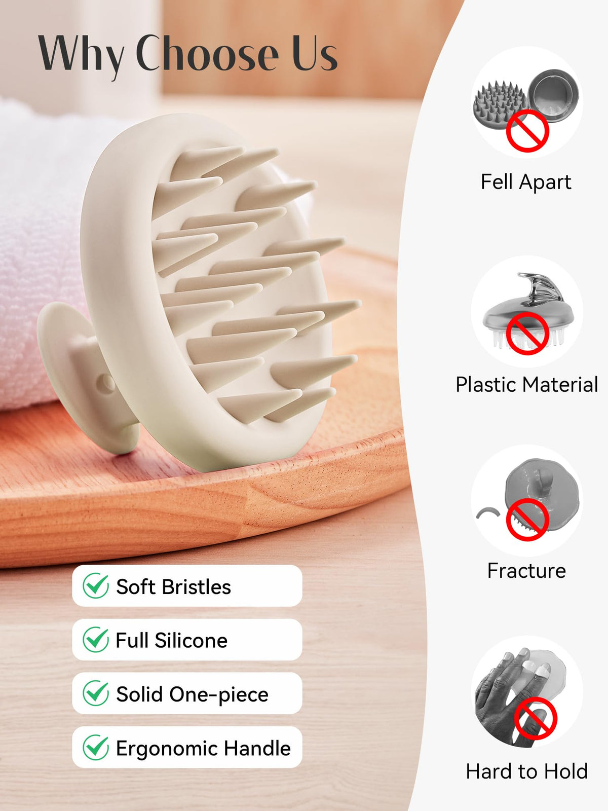 HEETA Silicone Scalp Massager showing vibrant colour