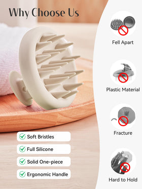 HEETA Silicone Scalp Massager showing vibrant colour