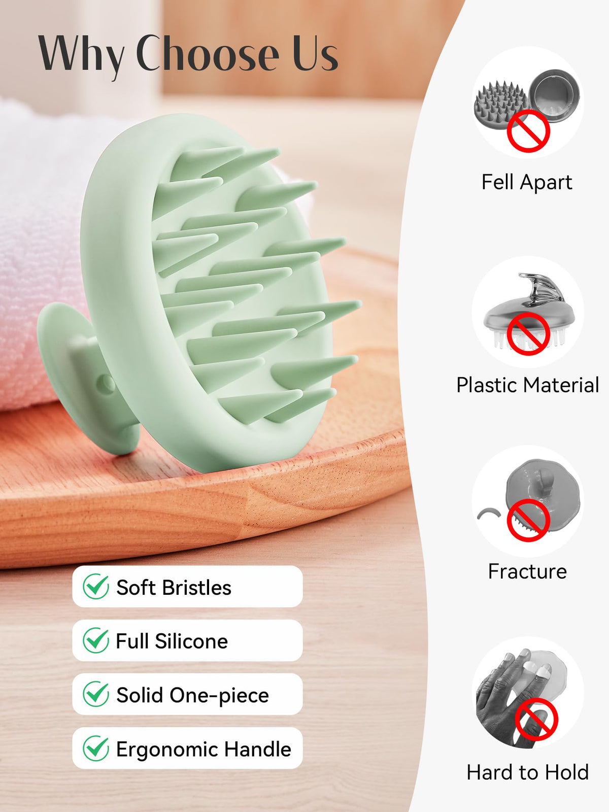 HEETA Silicone Scalp Massager with shampoo lather