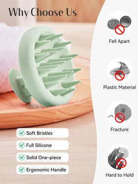 HEETA Silicone Scalp Massager with shampoo lather