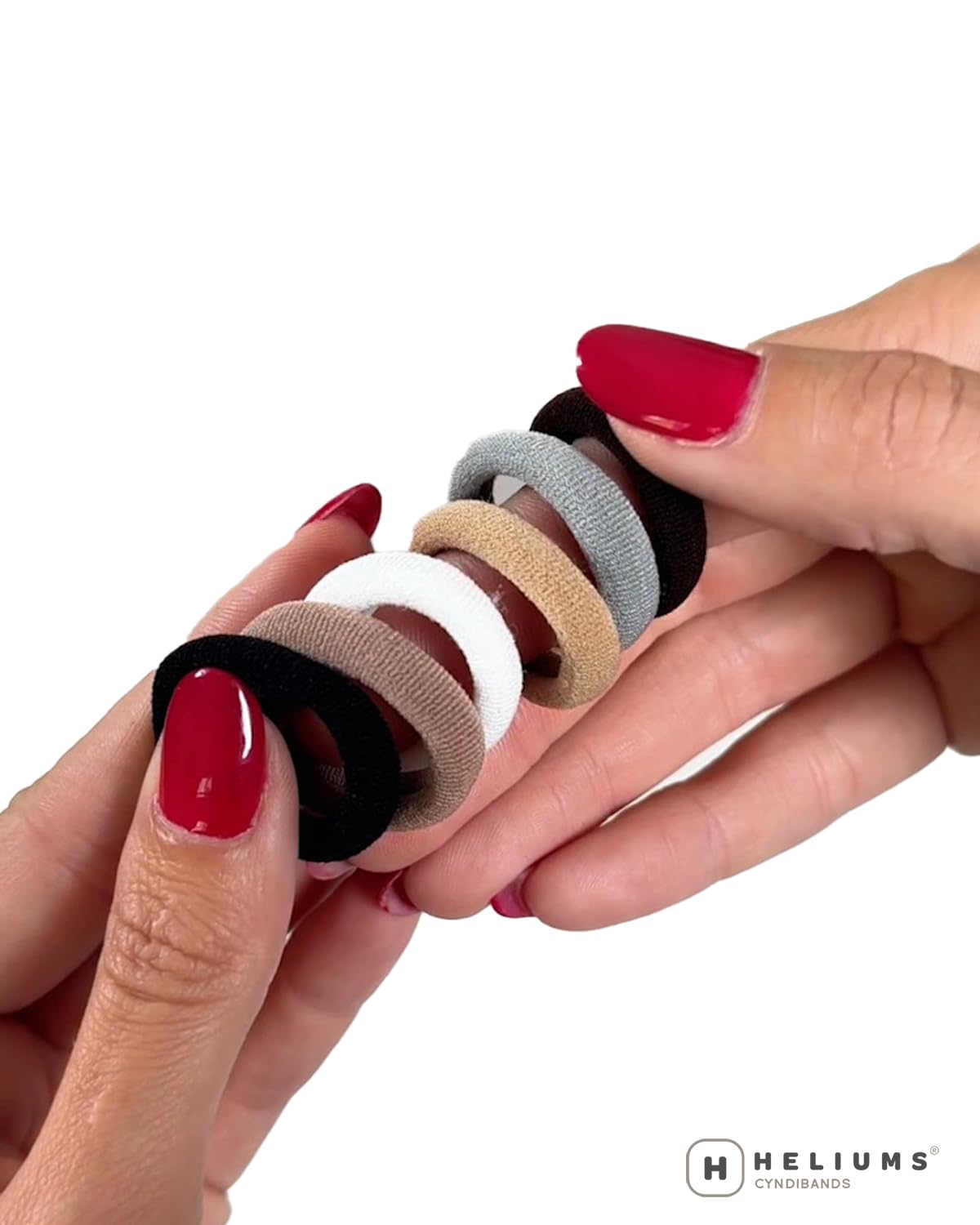 Heliums Small Soft Hair Ties black assorted colours display