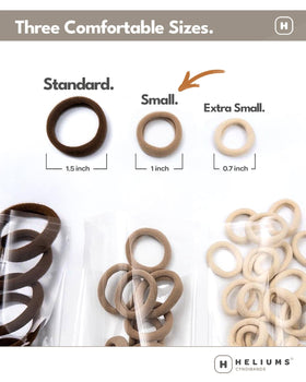 Heliums Small Soft Hair Ties Navy Blue assorted styles