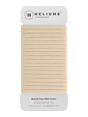 Heliums Thin Hair Ties beige blonde front view