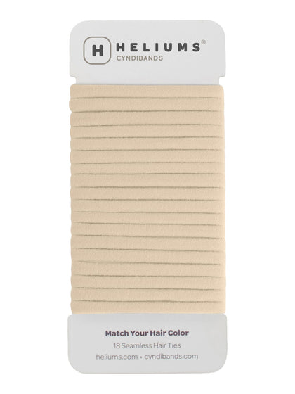 Heliums Thin Hair Ties beige blonde front view